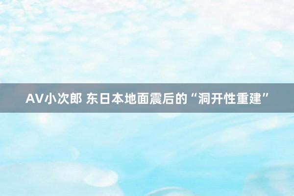 AV小次郎 东日本地面震后的“洞开性重建”