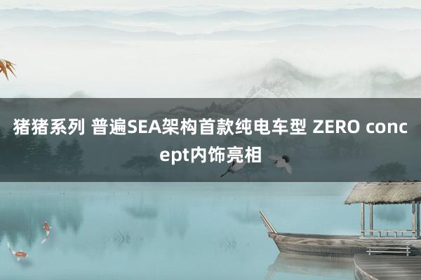 猪猪系列 普遍SEA架构首款纯电车型 ZERO concept内饰亮相