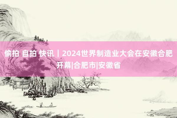 偷拍 自拍 快讯｜2024世界制造业大会在安徽合肥开幕|合肥市|安徽省