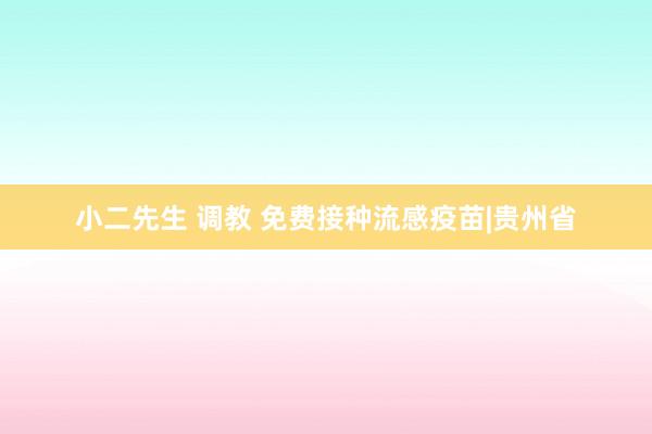 小二先生 调教 免费接种流感疫苗|贵州省