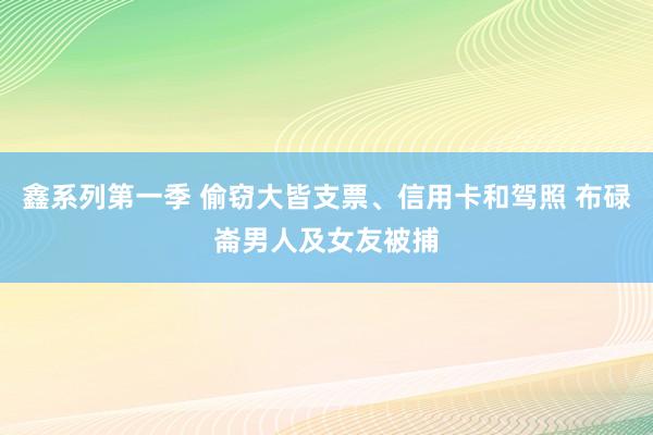 鑫系列第一季 偷窃大皆支票、信用卡和驾照 布碌崙男人及女友被捕