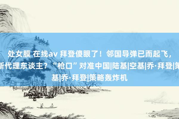 处女膜 在线av 拜登傻眼了！邻国导弹已而起飞，好意思换新代理东谈主？“枪口”对准中国|陆基|空基|乔·拜登|策略轰炸机