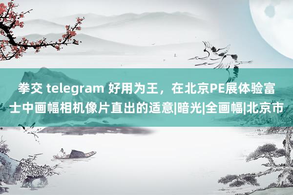 拳交 telegram 好用为王，在北京PE展体验富士中画幅相机像片直出的适意|暗光|全画幅|北京市